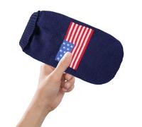 COMPUKAS Suéter para Perro Cachorro Diseño Bandera Americana de Acrílico Cómodo y Fácil de Poner Adecuado para Navidad y Paseos Modelo XS