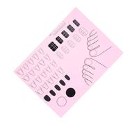 COMPUKAS Tapete de Uñas Acrílico de Silicona Rosa para Práctica de Arte Nail Art y Enseñanza de Múltiples Habilidades en Aplicación DIY para Manicuristas en Formación