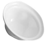 COMPUKAS Tazón Redondo de Cerámica Blanco para Sopa y Arroz Acabado Delicado, Resistente y Seguro para Manos, Adecuado para Uso Diario en Cocina y Comedor