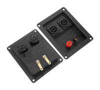 COMPUKAS Terminales de Conexión para Altavoces 2 Piezas 4 Orificios 301 y 6028, Adaptador de Cable para Subwoofer, Bornes para Altavoces Grandes, Conectores para Cajas de Altavoz