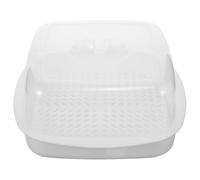 COMPUKAS Vaporera para Conservar el Calor y Cocinar al Vapor para Microondas de Pp Resistente al Frío y Calor Diseño en Forma de Panal