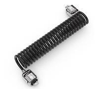 Compulocks Dual Head Coiled Cable KEYED Lock Cable ANTIRROBO Negro
