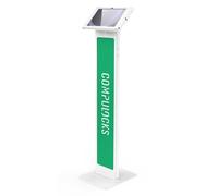 Compulocks Galaxy Tab A9+ Apex Enclosure Brandable Floor Stand - White white Gal