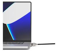 Compulocks Ledge Lock - Adaptador para MacBook Pro de 14 Pulgadas M1, M2, M3 y M4 con Bloqueo de Cable con Llave, Color Plateado