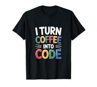 Computadora "Convierto el café en código" Nerd Camiseta