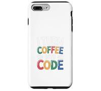 Computadora "Convierto el café en código" Nerd Carcasa para iPhone 7 Plus/8 Plus