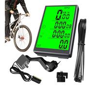 Computadora de bicicleta con cable de visibilidad nocturna - Velocímetro luminoso para ciclismo, sensor de cadencia del velocímetro, monitor fiable para viajes, turismo, montaña, ejercicio