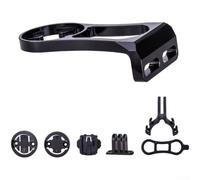 Computadora de bicicleta de aluminio CNC y soporte ligero, soporte GPS de ciclismo de doble función para vástago de manillar, soporte de aleación anodizado ligero, rojo (negro)