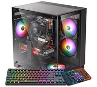 Computadora de escritorio para juegos, Intel Core I7, GTX 1050 Ti 4GB, 16G | Torre de computadora para juegos para streaming, edición de video, hogar, escuela, ventilador ARGB, WiFi, DP, HDMI