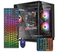 Computadora de escritorio para juegos preconstruida, Intel Core i5 Business | Tarjeta gráfica RX550 4G, 16 GB de RAM y SSD de 512 GB, WiFi, Win11 Home, adecuada para estudio, transacción, entretenimiento