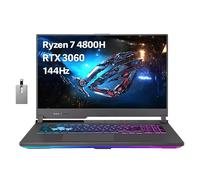 Computadora portátil ASUS ROG Strix G17 de 17.3 pulgadas FHD de 144 Hz para juegos, AMD Ryzen 7-4800H de 8 núcleos, 64 GB de RAM, SSD PCIe de 2 TB, teclado retroiluminado, gráficos NVIDIA GeForce RTX 3060, Windows 10, gris, tarjeta USB de 32 GB