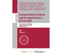 Computational Science and Its Applications - ICCSA 2020: 20th International Conference, Cagliari, Italy, July 1-4, 2020, Proceedings, Part I