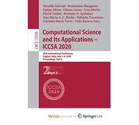 Computational Science and Its Applications - ICCSA 2020: 20th International Conference, Cagliari, Italy, July 1-4, 2020, Proceedings, Part II