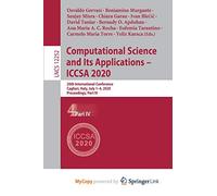 Computational Science and Its Applications - ICCSA 2020: 20th International Conference, Cagliari, Italy, July 1-4, 2020, Proceedings, Part IV