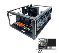 Computer Case - Steel Motherboard Rack - Airflow Case | ATX PC with High Airflow | Mid- Chassis for Desktop Build | Ventilated Steel Frame for Enhanced Cooling