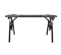 Computer Desk with LED Lights 1.4m Steel Legs Ample Space Easy to Assemble Gaming Table for Home Study
