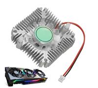 Computer Fan, Computer Graphics Card Cooler, 2,16 X 2,16 X 0,47 inch, Low Noise Heatsink, 55 mm Mounting Hole Distance, Efficient Airflow Cooling System for Business, Video Editing