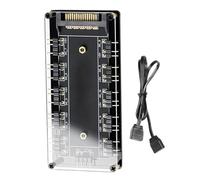 Computer Fan Hub, Desktop Game Chassis Lighting Controller, 10-in-1 Hub for ARGB PC Case, Game Computer Fan, and LED Light Strip Controller, Ideal for Custom Setups