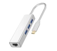 Computer Hub 1000Mbps Fast Transfer Multiport Data Transmission Driver-free 4 in 1 USB3.0 Ethernet L