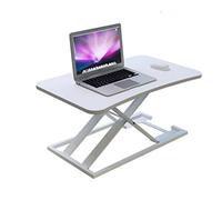 Computer Lifting Table X-Shaped Lifting Foldable Stand Up Desk Laptop Bed Tray Desk Standing Computer Lifting Table with Pull-up Lifting Handle Ideal for Floor Couch Sofa Camping (White)