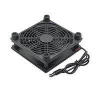 Computer Radiator 5V USB Router Fan TV Box Cooler 120mm PC DIY Cooler W/Screws Protective net Silent Desktop Fan (Color : Black)