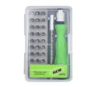 Computer Screwdriver Kit, Precision Bit Set, Portable Repair Tool, 32 en 1 Driver Set, Electronics Fixing Kit for PC Phone Console Eyeglasses Battery Car Truck Vehicle Home Office Daily 10.9x6.6x3.2cm