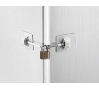 Computer Security Products Cerradura Puerta de Frigorífico con Candado - Cerrojo Puerta sin Agujeros, Blanco