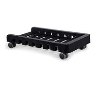 Computer Stands Large Mobile CPU Stand Host Shelf Bracket Mobile Pulley Tray Cooling Base Multi-Function Rack Fits Most PC Cases Under Desk Platforms (Color : White) (Black)