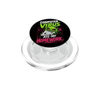 Computer Virus Ate My Homework - Crazy Edgy School Graphic PopSockets PopGrip para MagSafe