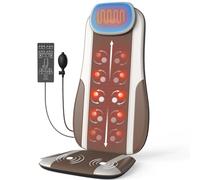 comrelax Shiatsu - Masajeador de espalda con calor, cojín de asiento de masaje para aliviar el estrés, amasamiento de tejido profundo y rodillo,