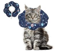 ComSaf Collar de Cono de Gato Suave, Protector Ajustable para Dejar de lamer después de la cirugía, cómodo y Ligero Collar isabelino para Gatos y Gatitos Que Evita lamer heridas, no bloquea la visión