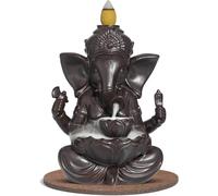 ComSaf Quemador de Incienso de Cascada de cerámica, Soporte de Cono de Incienso Hecho a Mano, Fuente de aromaterapia, Adorno de Elefante, decoración del hogar, Porcelana, Yoga, meditación, relajación