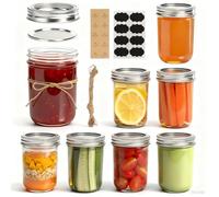 ComSaf Tarros de Cristal con Tapa 240ml 8 Unidades, Frascos de Vidrio con Tapa para Mermelada, Miel, Yogur, Encurtidos y Legumbres, Mason Jar Ideal también para Overnight Oats