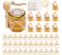 ComSaf Tarros de Cristal con Tapa 45ml 40 Unidades, Frascos de Vidrio con Tapa para Mermelada, Miel, Yogur, Encurtidos y Legumbres, Mason Jar Ideal también para Overnight Oats