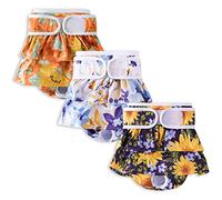 COMSLE Pañales Lavables, Reutilizables y de 3 Paquetes para Perras, Braguitas Calientes y Altamente Absorbentes para Perras