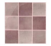 COMSTICKC Más Grueso Azulejos Adhesivos 3D Rojo Vintage, 10 Piezas, Baldosas Adhesivas Pared 3D de Vinilo, Paneles de Pared 3D para Cocina y Baño, Impermeables, 30.5 x 30.5 cm, 2,5 mm de Grosor