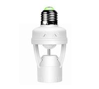 COMTERVI E27 - Soporte de lámpara LED E27 con detector de movimiento, soporte de lámpara con sensor de movimiento PIR de 360 °(soporte de lámpara de sensor de movimiento)