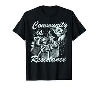 Comunidad Vintage Es Resistencia Justicia Social Mapache Meme Camiseta