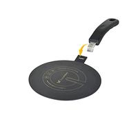 ComwithSafe Adaptador de inducción de 20cm Mango extraíble aislante No cambia de color después de su uso Placa difusor de calor con revestimiento de alta temperatura negro Disco de relé inducción/gas