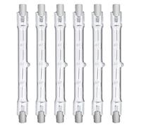 Comyan R7S Lampadina alogena per proiettore lineare 230W 4650lm J118 Lampadina di sicurezza 118mm Lunghezza 2700K Bianco caldo Dimmerabile - Confezione da 6