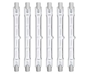 Comyan R7S Lampadina alogena per proiettore lineare 230W 4650lm J118 Lampadina di sicurezza 118mm Lunghezza 2700K Bianco caldo Dimmerabile - Confezione da 6