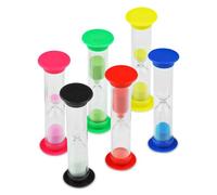 Comzantor 6 Piezas Reloj de Arena Niños, 30S, 1Min, 2Min, 3Min, 5Min, 10Min Relojes de Arena, Hourglass Kit, Colorido Temporizador para Cepillan los Dientes, Juegos, Escuela, Hogar, Cocina, Oficina