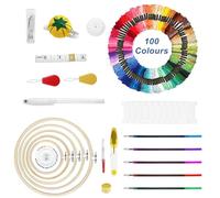 Comzantor Kit Bordado, Kit Punto de Cruz, Punch Needle Kit Completo, Kit de Costura, Cross Stitch Kit, Bordar Kit, Embroidery Kit de Lona para Principiantes y Niños Adultos