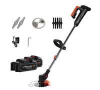 , con 3 Cuchillas de Estilo, batería de 9000 mA, Recargable, portátil, cortacésped pequeño para el hogar, para jardín, césped, Recorte de arbustos