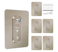 Con 6 pegatinas autoadhesivas para ducha, ganchos adhesivos fuertes para esquina de ducha, estante de baño, cesta, jabonera, ganchos colgantes, accesorios