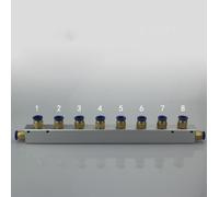 Con accesorios de 8 mm, 2/3/4/5/6/7/8/9/10 maneras, divisor de bloque de aire neumático de 20 x 25 mm (8 vías y 10 puertos)