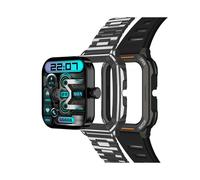 (Con acero negro) EN STOCK BlitzWolf BW-GTC3 Reloj inteligente con pantalla HD de 1,99 pulgadas, Bluetooth,