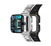 (Con acero plateado) EN STOCK BlitzWolf BW-GTC3 Reloj inteligente con pantalla HD de 1,99 pulgadas, Bluetooth,