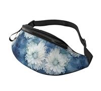 con Agujero De Auriculares Riñonera Estampado Tie-Dye Azul Riñoneras De Cintura Casual Bolsos Bandolera para Viajar Bici Fiesta 14X35Cm