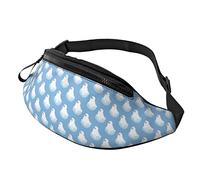 con Agujero De Auriculares Riñonera Militar Hombre Lindo Lobo De Mar Riñoneras Mujer Ligera Bolso De Cintura para Correr Ciclismo Vajes 14X35Cm